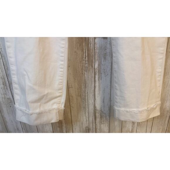 KUT FROM THE KLOTH White Amy Crop Straight Leg Jeans Size 14 - Picture 2 of 9